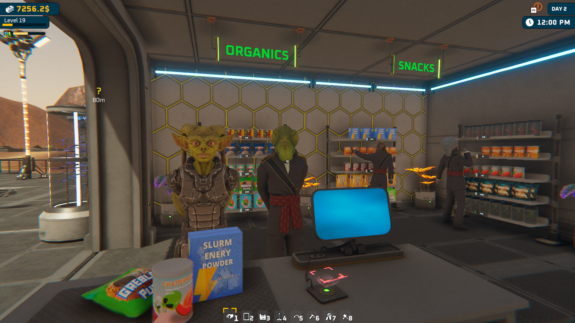 Alien Market Simulator space station market environment